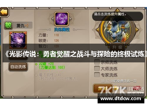 《光影传说：勇者觉醒之战斗与探险的终极试炼》